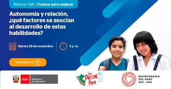 Webinar online "Autonomía y relación, ¿qué factores se asocian al desarrollo de estas habilidades?" 