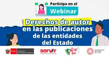 Webinar online "Derechos de autor en las publicaciones elaboradas por las entidades públicas"