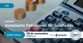 Webinar online gratis "Incremento Patrimonial No Justificado" de SNI