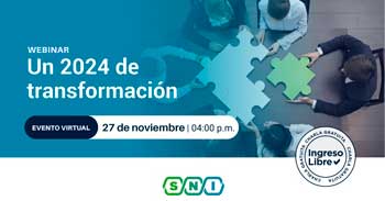 Webinar online gratis "Un 2024 de transformación" de SNI