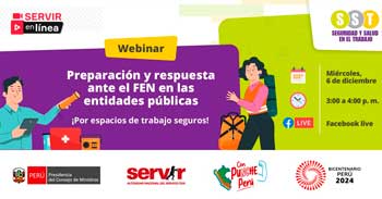 Webinar online "Preparación y respuesta ante el FEN en las entidades públicas" del SERVIR