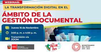Webinar virtual  "La Transformación Digital en el ámbito de la gestión documental"