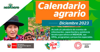 Calendario de eventos agrarios de capacitación y asistencia técnica del MIDAGRI