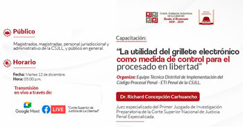 Capacitación online La utilidad del grillete electrónico como medida de control para el procesado en libertad