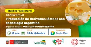 Charla online "Producción de derivados lácteos con tecnología argentina" de Agro Rural
