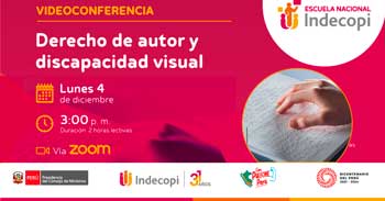 Conferencia online gratis "Derecho de autor y discapacidad visual"