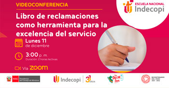 Conferencia online gratis "Libro de reclamaciones como herramienta para la excelencia del servicio" 