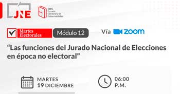 Conferencia online "Las funciones del Jurado Nacional de Elecciones en época no electoral" del JNE