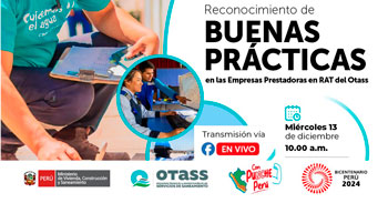  Conferencia online Reconocimiento de buenas practicas  en las empresas prestadoras en RAT del Otass