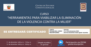 Curso online "Herramientas para viabilizar la eliminación de la violencia contra la mujer" del CEC