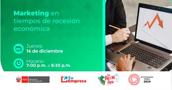 Curso online gratis "Marketing en tiempos de recesión económica"  de PRODUCE