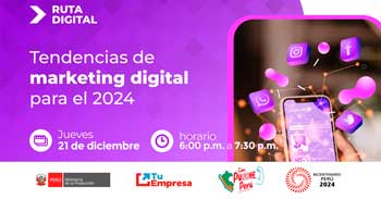 Curso online gratis "Tendencias de Marketing Digital para el 2024"  de PRODUCE
