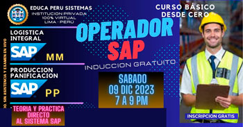 Inducción del CURSO "SAP-MM / SAP-PP / SAP-SD / SAP-HCM" de Educa Perú sistemas