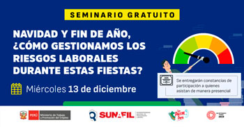 Seminario gratis "Navidad y Fin de Año, ¿Cómo gestionamos los riesgos laborales durante estas fiestas?" 