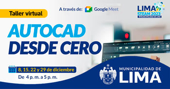 Taller online "Aprendiendo autocad desde cero" de la Municipalidad de Lima