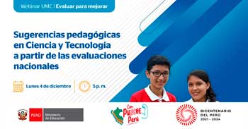 Webinar online "Sugerencias pedagógicas en Ciencia y Tecnología a partir de las evaluaciones nacionales"