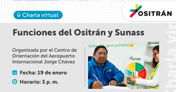 Charla online gratis "Funciones del Ositrán y Sunass" de OSITRAN