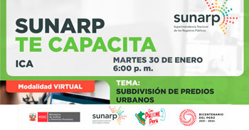 Charla online gratis "Subdivisión de predios urbanos" de la SUNARP