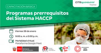Capacitación online "Programas Prerrequisitos del Sistema HACCP" del ITP