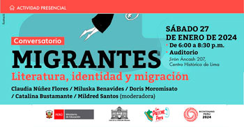 Conversatorio presencial de "Literatura, identidad y migración" de la Casa de la Literatura Peruana