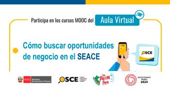  Curso online gratis MOOC "Cómo buscar oportunidades de negocio en el SEACE" del OSCE