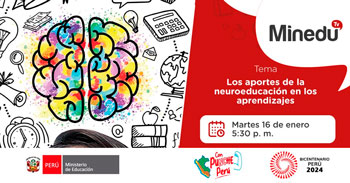 Evento online gratis "Los aportes de la neuroeducación en los aprendizajes" del MINEDU
