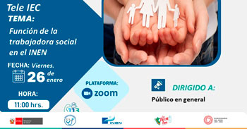 Evento online gratis sobre "Función de la trabajadora social del INEN" del INEN