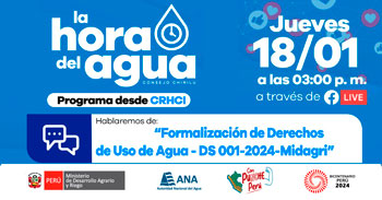 Evento online gratis "Formalización de Derechos de Uso de Agua" de la ANA