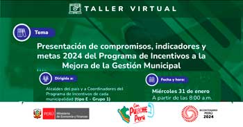 Taller online: Presentación de compromisos, indicadores y metas 2024 del Programa de Incentivos a la Mejora 