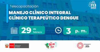 Capacitación online "Manejo Clínico Terapéutico de Dengue en Poblaciones Vulnerables" del MINSA