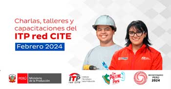 Capacitaciones, talleres y charlas online gratis de la RED CITE - ITP del Ministerio de la Producción