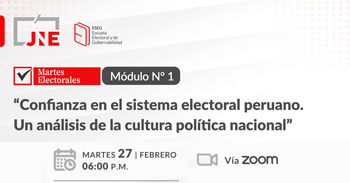Conferencia online "Confianza en el sistema electoral peruano. Un análisis de la cultura política nacional"