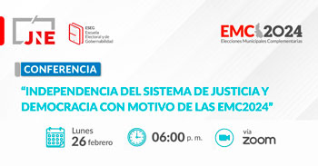 Conferencia online "Independencia del sistema de justicia y democracia con motivo de las EMC2024"