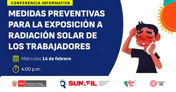 Conferencia online  Medidas preventivas para la exposición a radiación solar de los trabajadores de la SUNAFIL