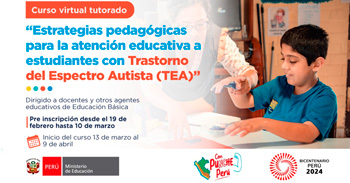 Curso virtual Estrategias pedagógicas para la atención educativa a estudiantes con trastorno del espectro autista (TEA)