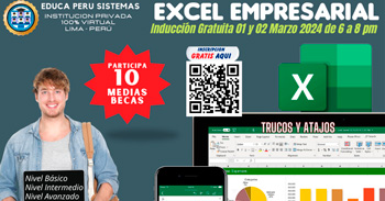 Curso online gratuito "Excel Empresarial" de Educa Perú sistemas