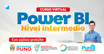 Curso online gratis "Power BI" de la Municipalidad provincial de puno