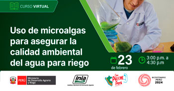Curso online "Uso de microalgas para asegurar la calidad ambiental del agua para riego"  del INIA