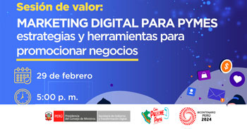 Evento online gratis "Marketing Digital para PYMES: estrategias y herramientas para promocionar negocios"