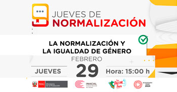 Evento online "La Normalización y la Igualdad de Género" del INACAL