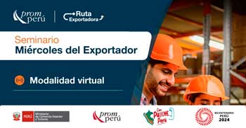 Seminario online gratis "Miércoles Del Exportador" del PromPerú