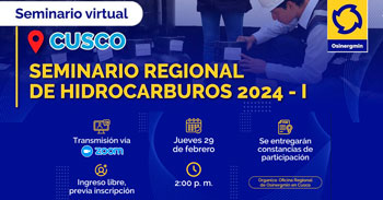 Seminario online "Hidrocarburos 2024 - I" del OSINERGMIN