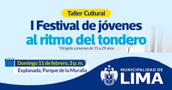 Taller presencial de "I Festival de jóvenes al ritmo del tondero" de LA MUNICIPALIDAD DE LIMA
