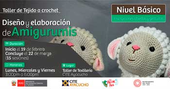 Taller presencial gratuito de Tejido a Crochet "Diseño y elaboración de AMIGURUMIS"