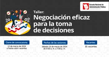 Taller presencial "Negociación eficaz para la toma de decisiones" de la ENAP
