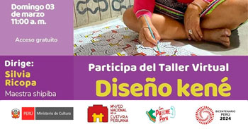 Taller virtual "Diseño kené" del Museo Nacional de la Cultura Peruana