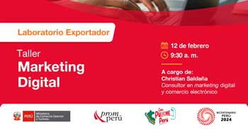 Taller online gratis de "Marketing Digital" de PromPerú