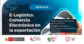 Webinar online "E-Logistics: Comercio electrónico en la exportación"  del MINCETUR