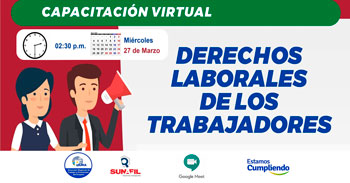  Capacitación online "Derechos laborales de los trabajadores" de la DRTPE Piura