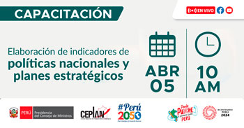Capacitación online "Elaboración de indicadores de políticas nacionales y planes estratégicos” de Ceplan Perú